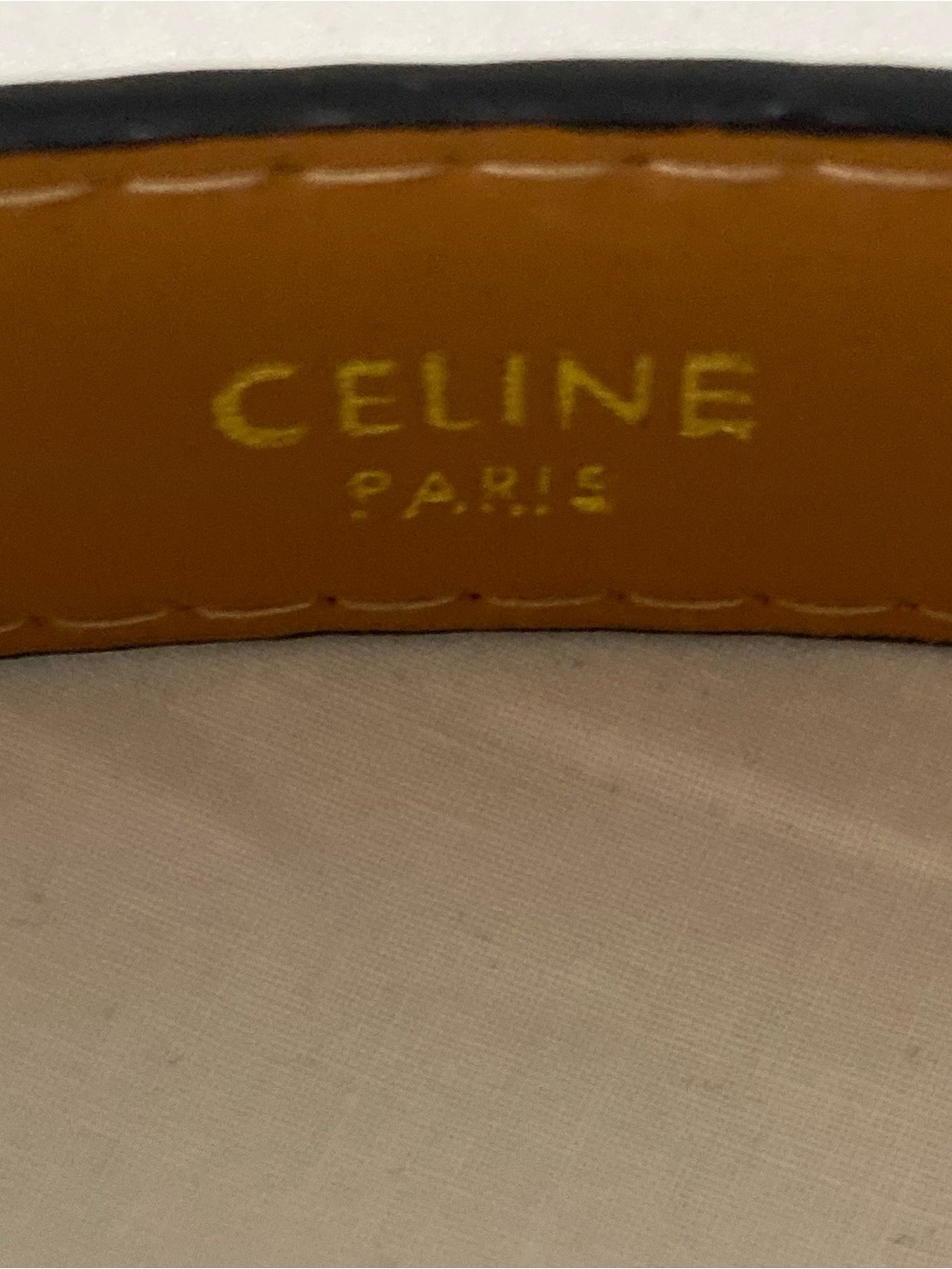 Celine Camel Leather Belt with Gold-Tone Buckle - Picture 3 of 4